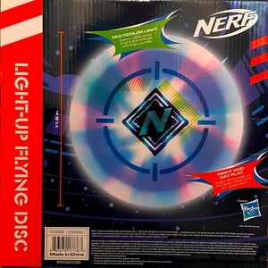 Nerf LED Flying Disc-Unopened, Brand New, Glowing LED Lights, Multi-color Lights